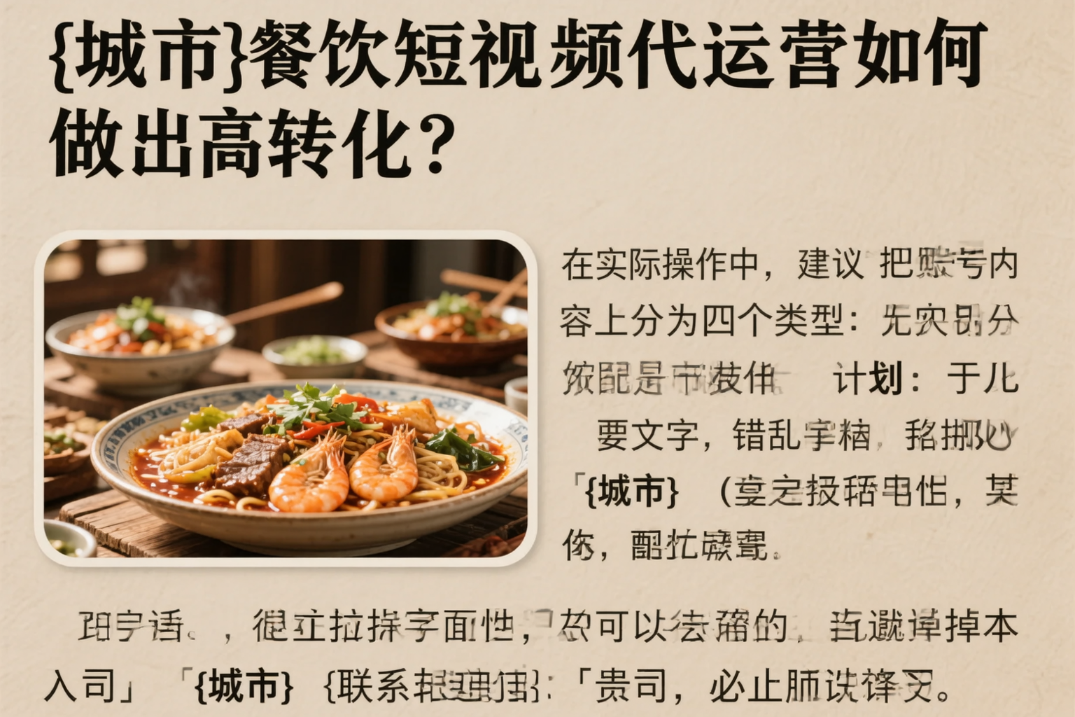 呼伦贝尔餐饮短视频代运营如何做出高转化？