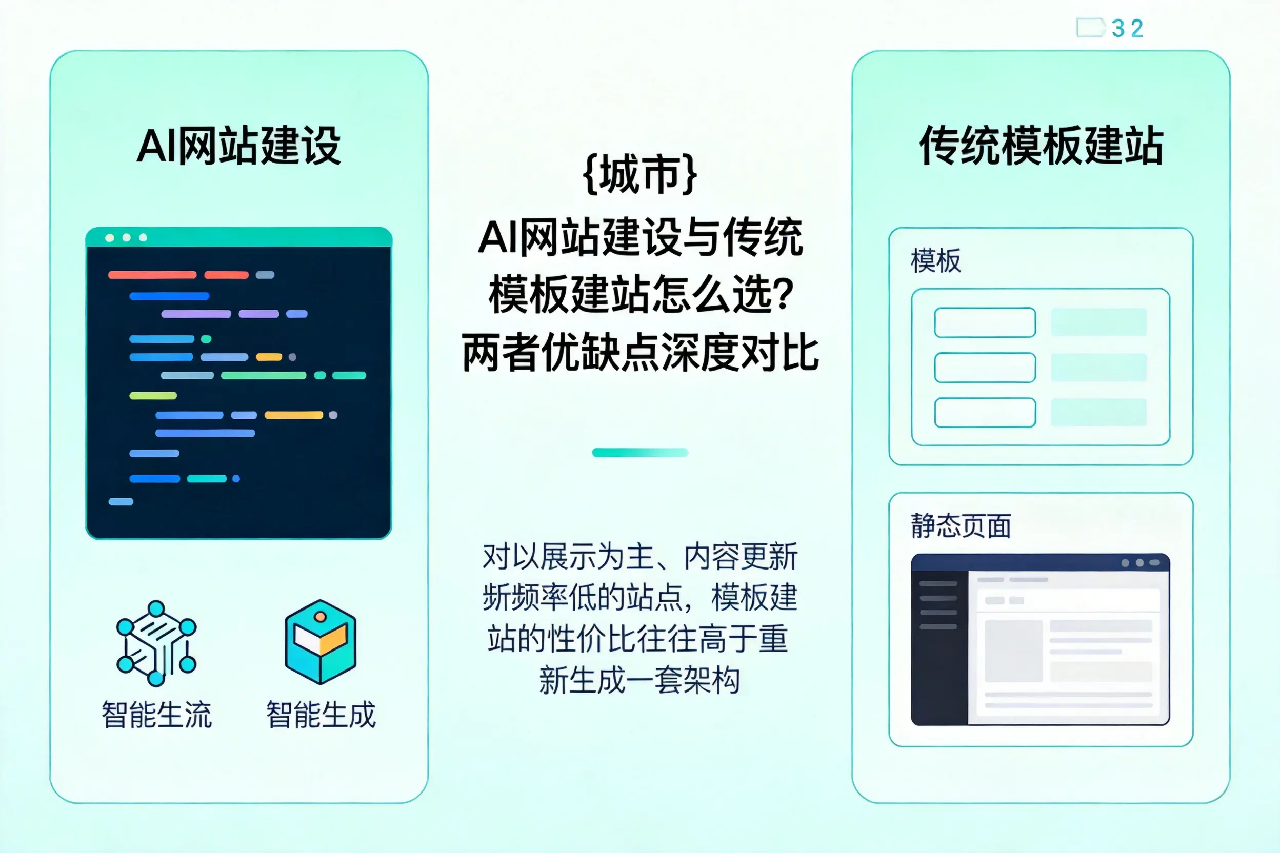 呼伦贝尔AI网站建设与传统模板建站怎么选?两者优缺点深度对比