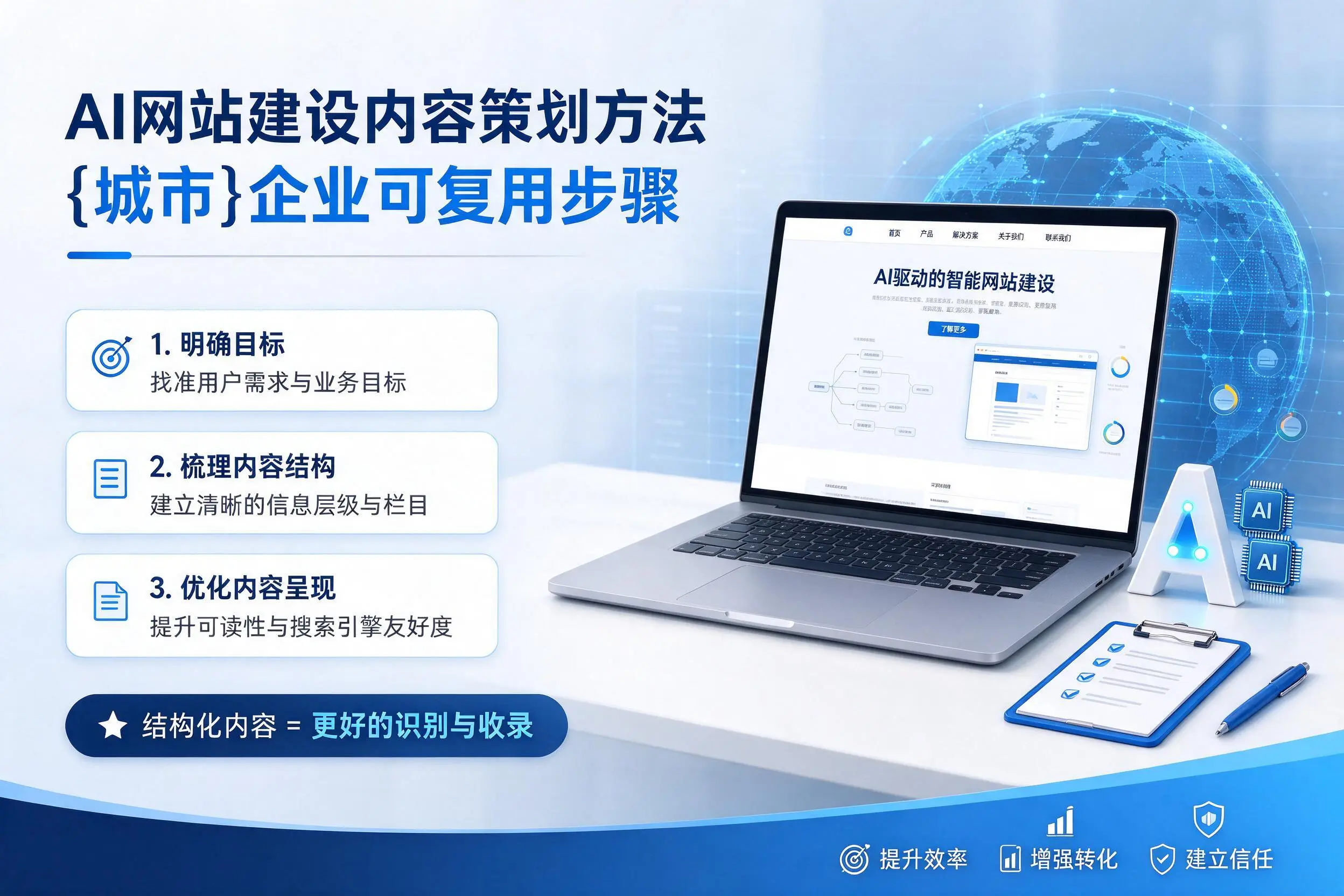 AI网站建设内容策划方法,呼伦贝尔企业可复用步骤